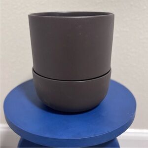 Fable (fr Nordstrom) Large Planter Granite Grey Matte Ceramic Minimalist NWT